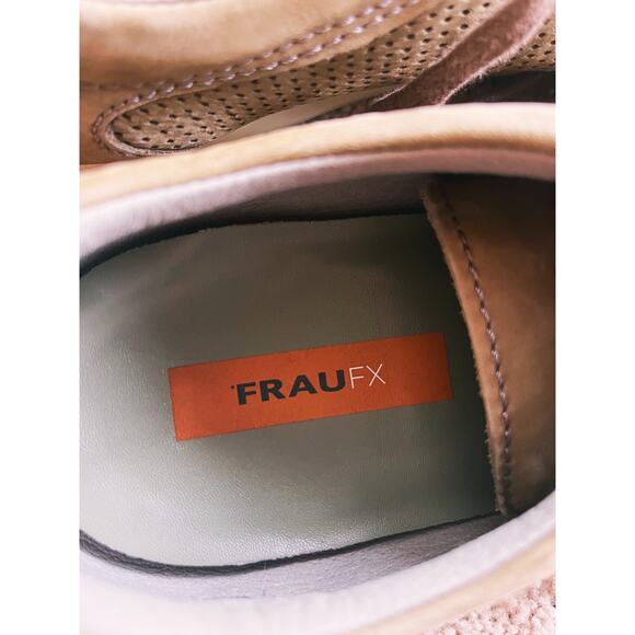 Frau Fx Men's Italian Suede Sneakers 9 Low Top Quiet Luxury Brown Streetwear - Picture 6 of 9